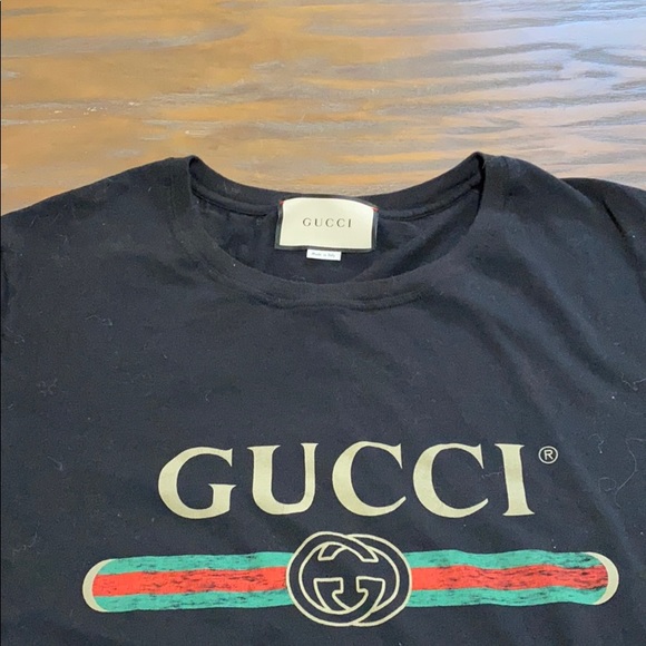 mens black gucci tshirt